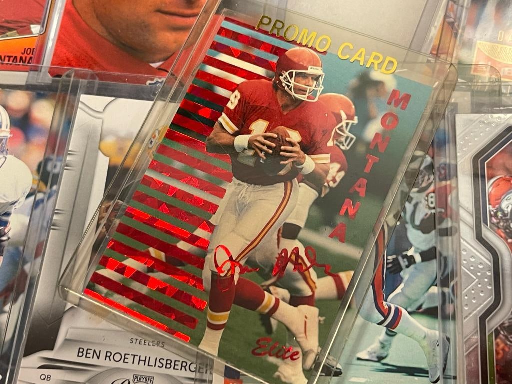 TWENTY ASSORTED NFL FOOTBALL SPORT PLAYER CARDS BARRY SANDERS, JOHN ELWAY, BRETT FAVRE - 9