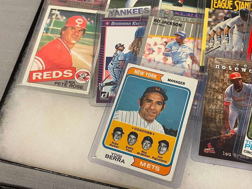 20 SSORTED MLB BASEBALL GREATS PLAYER SPORT CARDS TONY PEREZ, NOLAN RYAN, PETE ROSE, YOGI BERRA - 2