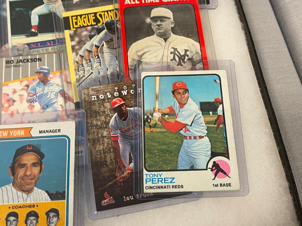 20 SSORTED MLB BASEBALL GREATS PLAYER SPORT CARDS TONY PEREZ, NOLAN RYAN, PETE ROSE, YOGI BERRA - 3
