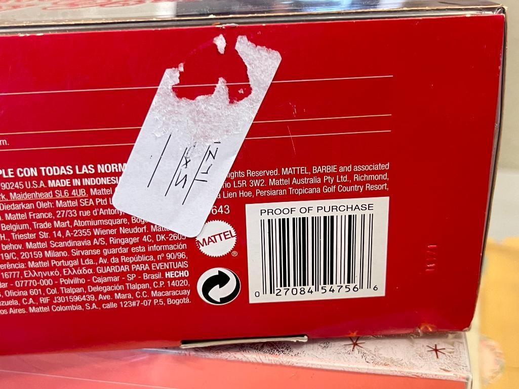 2003 WINTER FANTASY, 2007, AND 2008 CELEBRATING 20 YEARS BARBIE HOLIDAY DOLLS BY MATTEL - 7