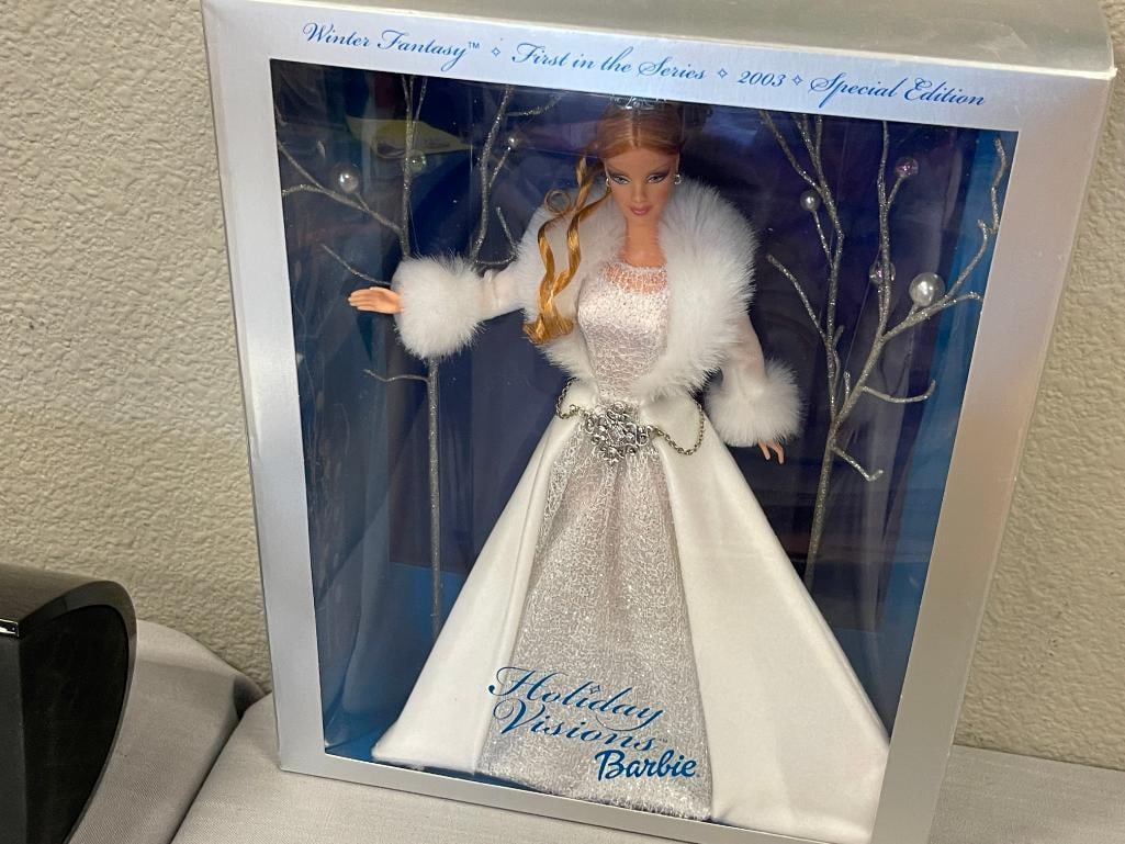 2003 WINTER FANTASY, 2007, AND 2008 CELEBRATING 20 YEARS BARBIE HOLIDAY DOLLS BY MATTEL - 8