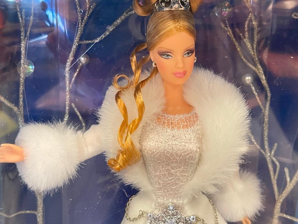 2003 WINTER FANTASY, 2007, AND 2008 CELEBRATING 20 YEARS BARBIE HOLIDAY DOLLS BY MATTEL - 9