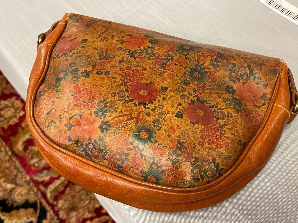 FURLA FLORAL PRINT LEATHER CROSSBODY BAG MADE IN ITALY - 4