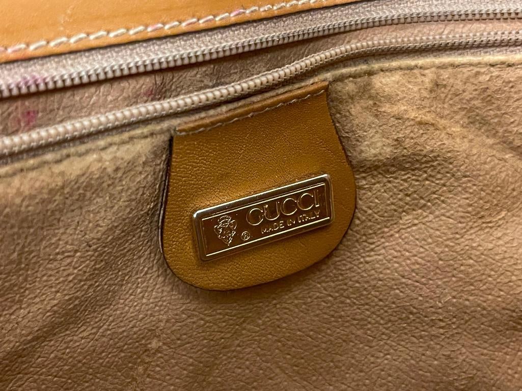 GUCCI GG MICRO MONOGRAM COATED CANVAS AND LEATHER TRIM SHOULDER BAG - 7