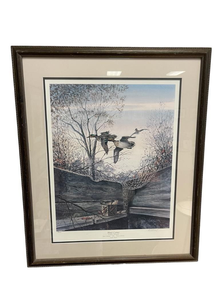 RALPH J. MCDONALD DUCKS UNLIMITED 1991 FLYWAY COLLECTION PRINT TITLED BLIND CORNER NO. 918/5300 (1 of 9)