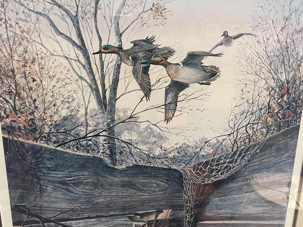 RALPH J. MCDONALD DUCKS UNLIMITED 1991 FLYWAY COLLECTION PRINT TITLED BLIND CORNER NO. 918/5300 - 2