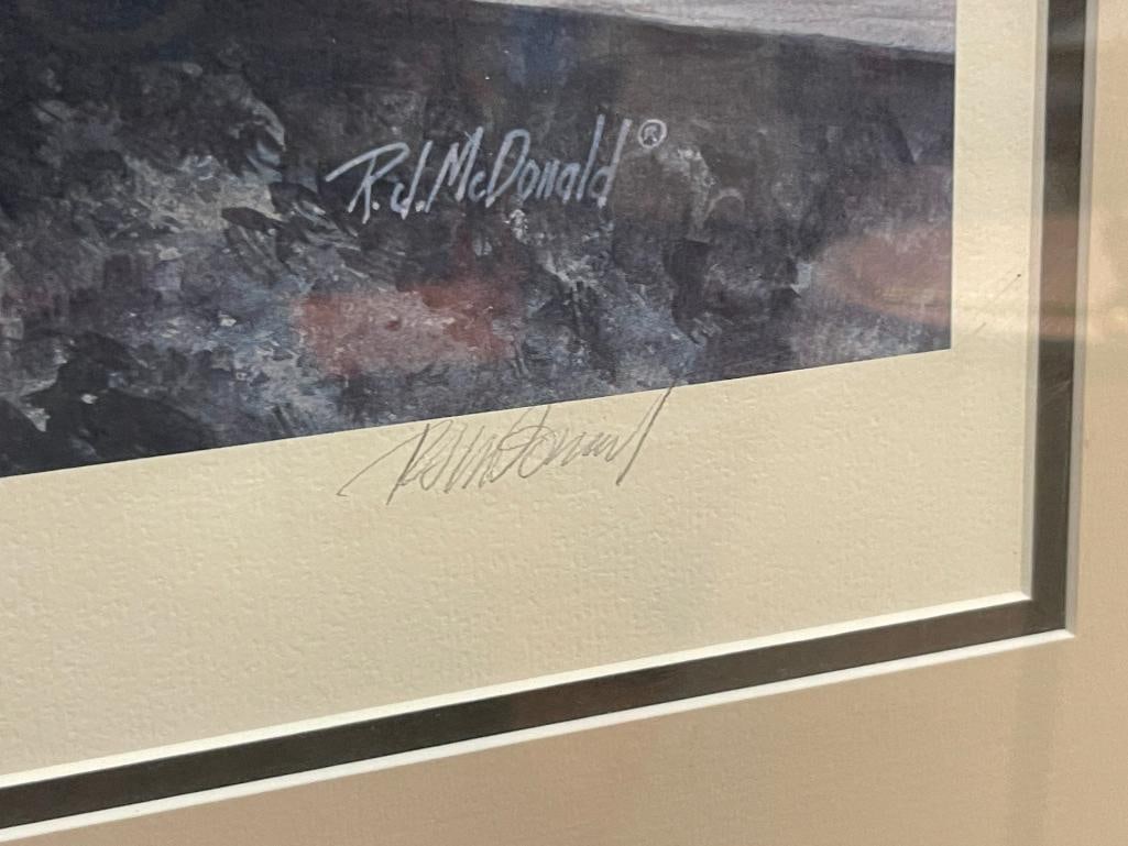 RALPH J. MCDONALD DUCKS UNLIMITED 1991 FLYWAY COLLECTION PRINT TITLED BLIND CORNER NO. 918/5300 - 5