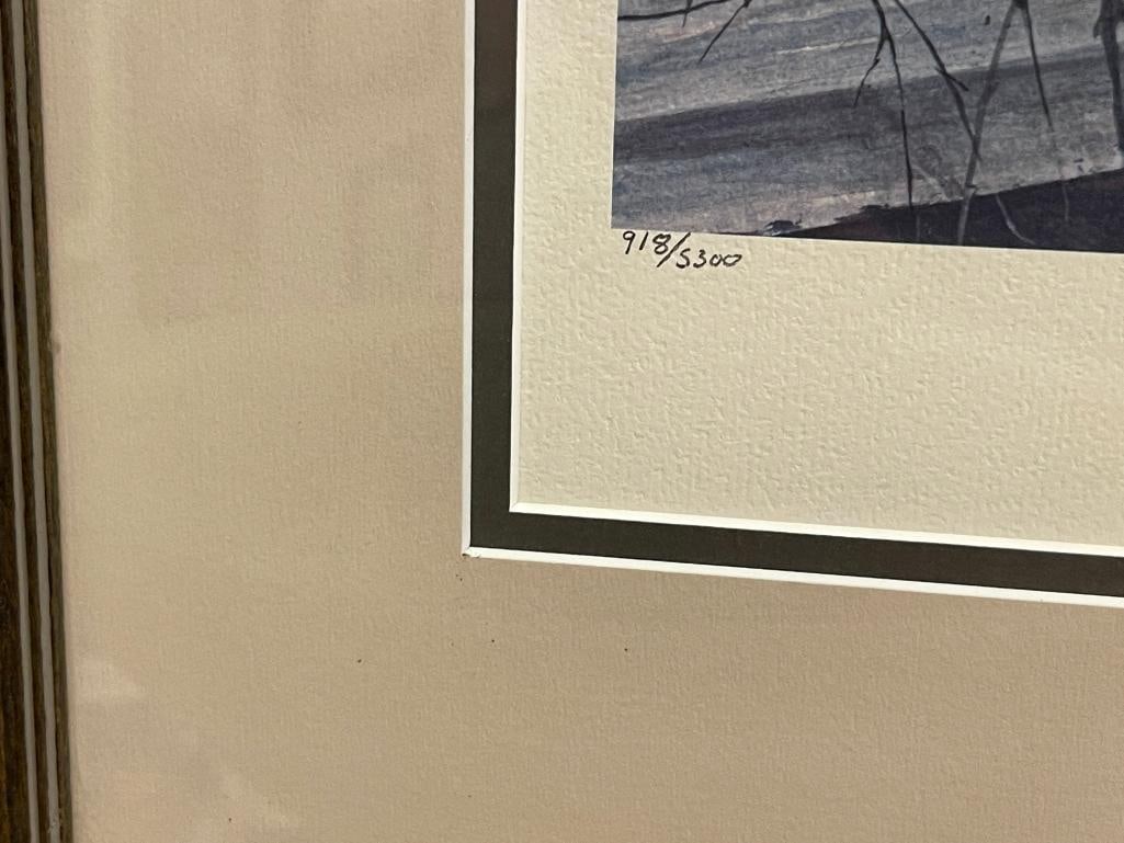 RALPH J. MCDONALD DUCKS UNLIMITED 1991 FLYWAY COLLECTION PRINT TITLED BLIND CORNER NO. 918/5300 - 6