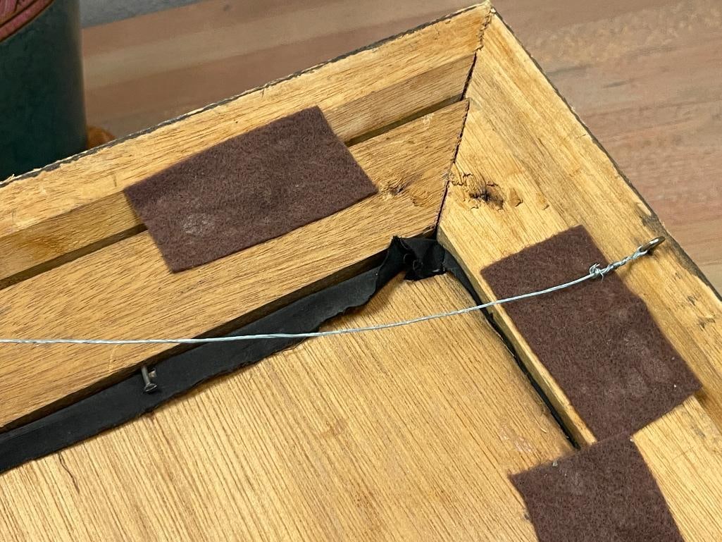 VINTAGE THAI SILK PAINTING OF TWO SEATED FEMALE FIGURES - 7