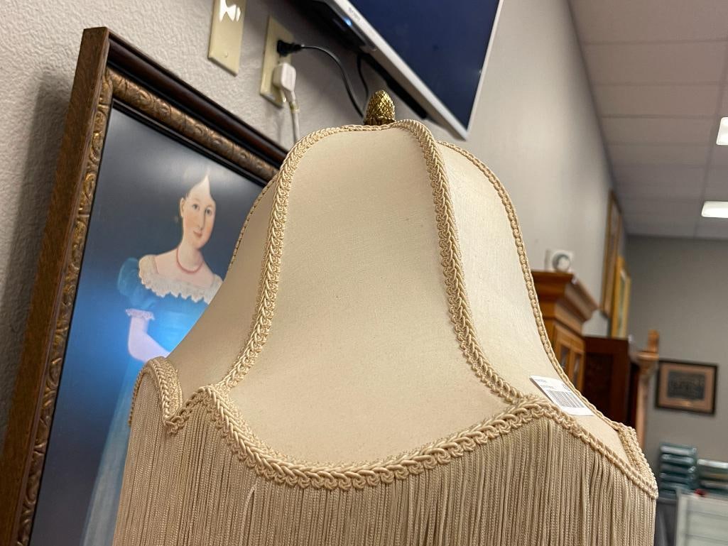 1970'S UNIQUE BRASS AND LARGE STEERHORN TABLE LAMP POSSIBLY CHAPMAN MANUFACTURING - 8