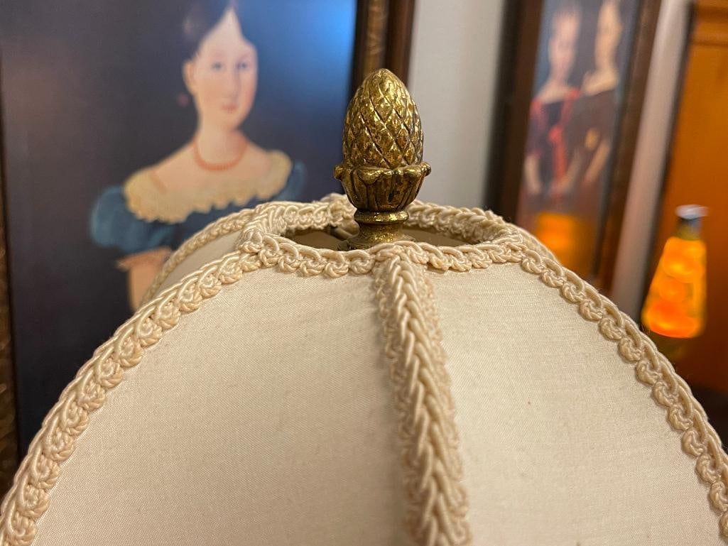 1970'S UNIQUE BRASS AND LARGE STEERHORN TABLE LAMP POSSIBLY CHAPMAN MANUFACTURING - 9