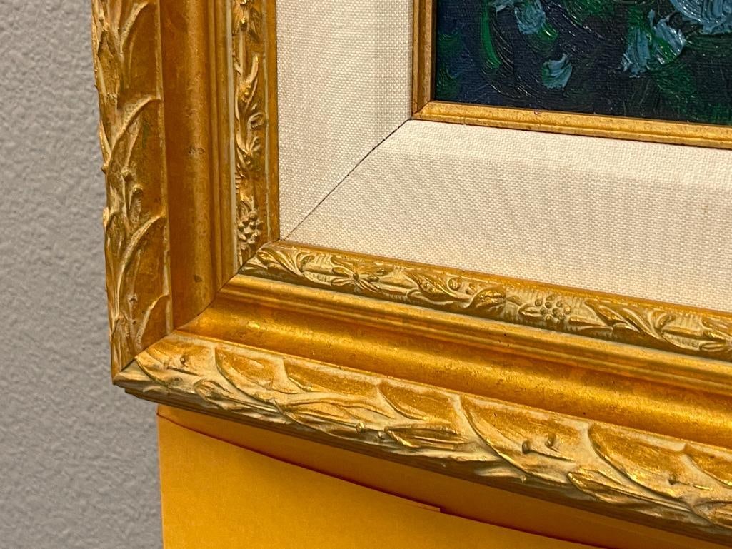 MILES SCHAEFER AMERICAN LANDSCAPE ARTIST LARGE ORIGINAL OIL ON CANVAS TITLED SPRING REFLECTIONS - 7