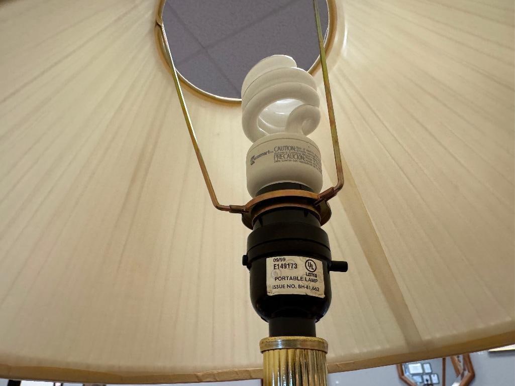 STIFFEL STYLE BRASS CANDLESTICK STYLED TABLE LAMP - 8