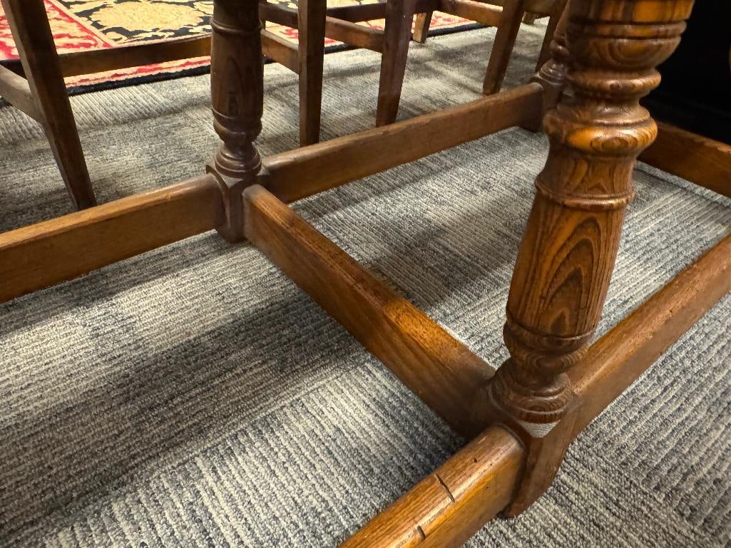 20TH CENTURY GRAND RAPIDS CHAIR CO SOLID OAK EDWARDIAN STYLE STORAGE BENCH - 12