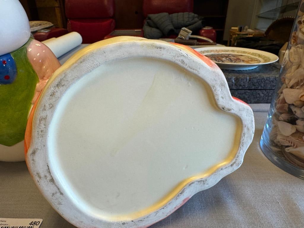 TWO CERAMIC HAND PAINTED BUNNY MOTIF COOKIE JARS INCLUDING ONE BY W.C.L. CHINA - 17