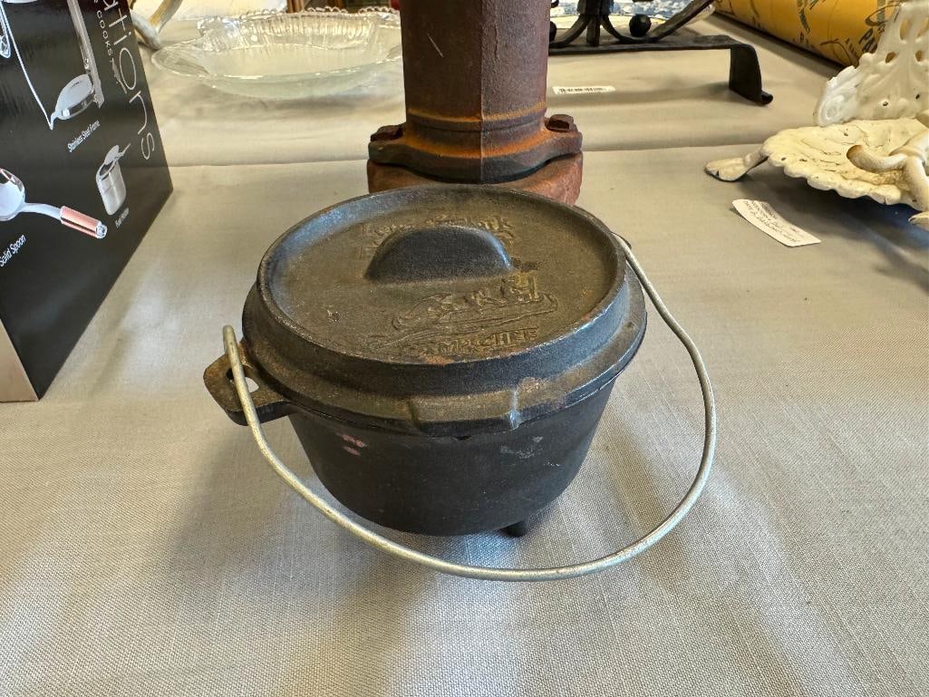 LEWIS & CLARK CAMP CHEF CAST IRON DUTCH OVEN BEAN POT - 2