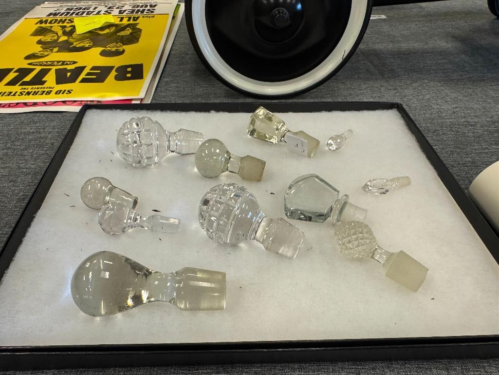 COLLECTIBLE GLASS AND CRYSTAL DECANTER TOPPERS INCLUDING VARIOUS SHAPES AND SIZES - 2