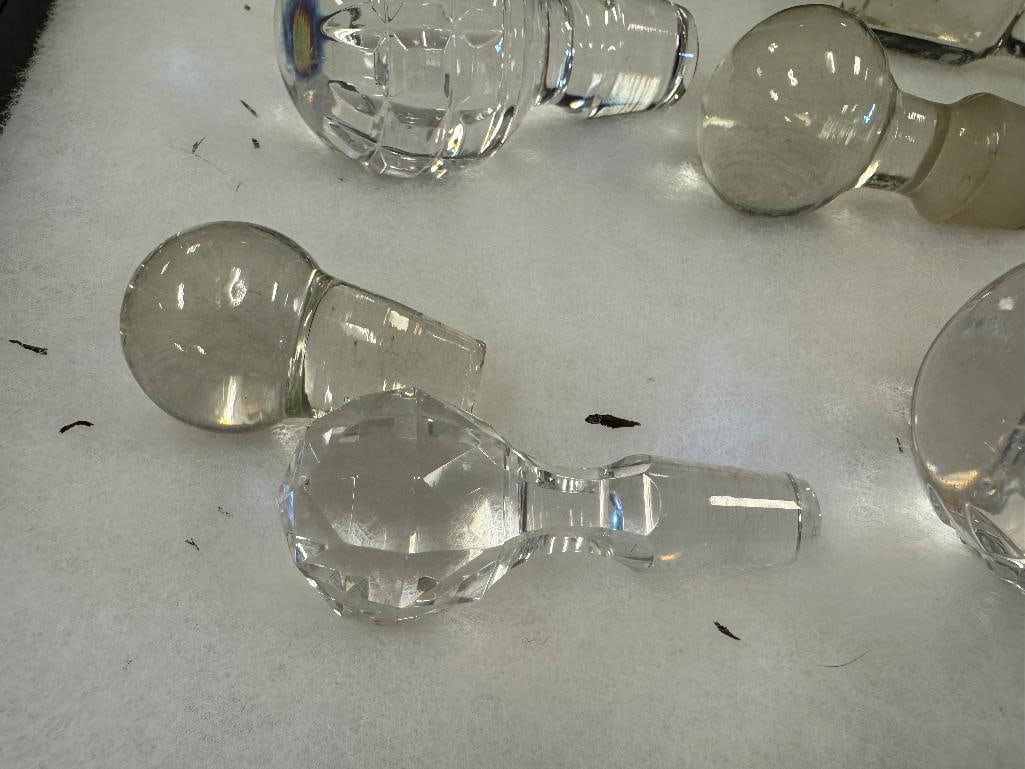 COLLECTIBLE GLASS AND CRYSTAL DECANTER TOPPERS INCLUDING VARIOUS SHAPES AND SIZES - 5