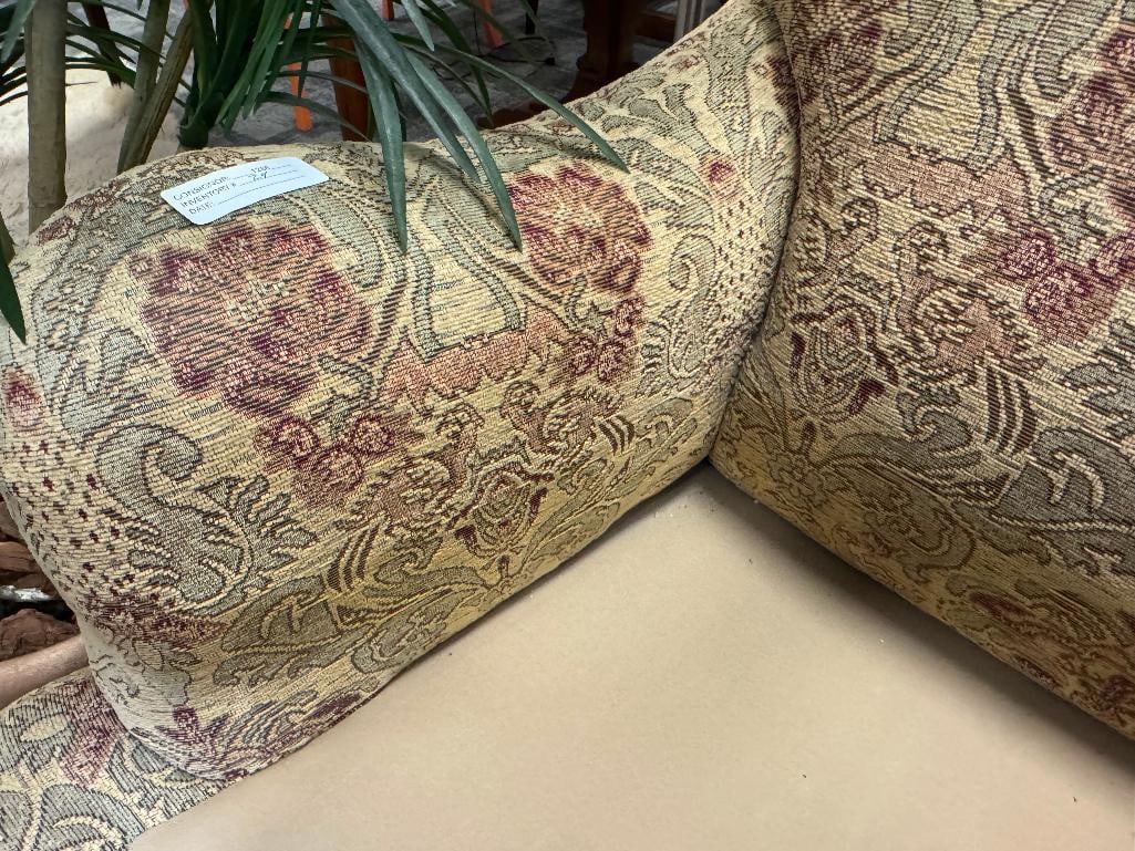 ETHAN ALLEN DESIGNER TRADITIONAL STYLE UPHOLSTERED ACCENT CHAIR FEATURING BROCADE FABRIC - 6