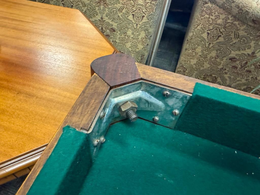 VINTAGE MID-CENTURY DANISH ROSEWOOD SWIVEL TOP GAMING TABLE - 10