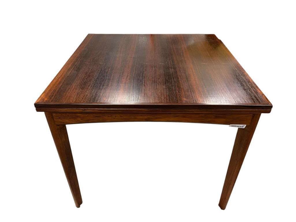 VINTAGE MID-CENTURY DANISH TEAK SWIVEL / FLIP TOP GAMING TABLE (1 of 18)