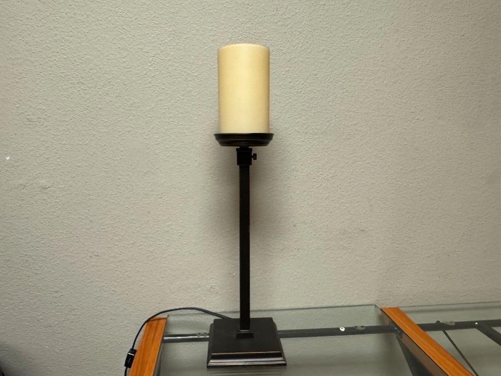 UNIQUE FIGURAL CANDLESTICK ELECTRIC TABLE LAMP BY POTTERYBARN - 2