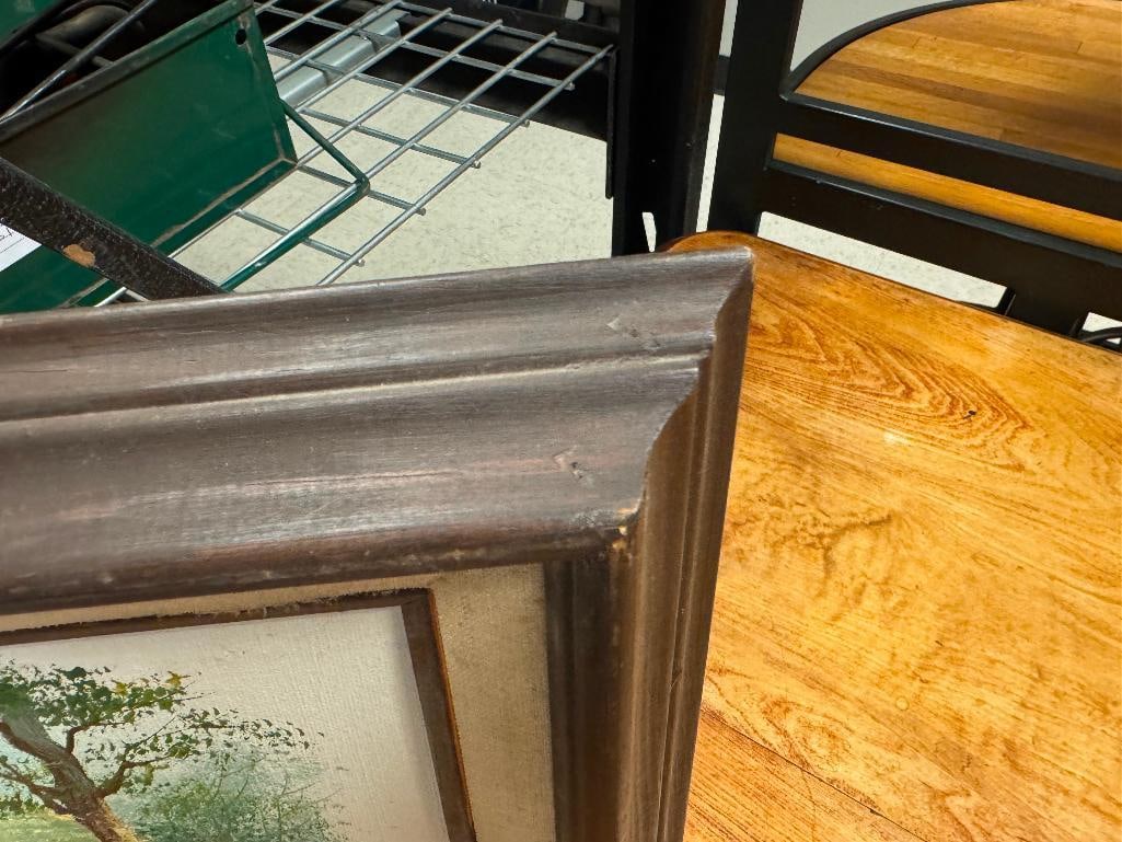 ORIGINAL OIL ON CANVAS PAINTING OF NEVADA LANDSCAPE WITH BARN SIGNED BY MARILYN ROYLE MELTON - 9