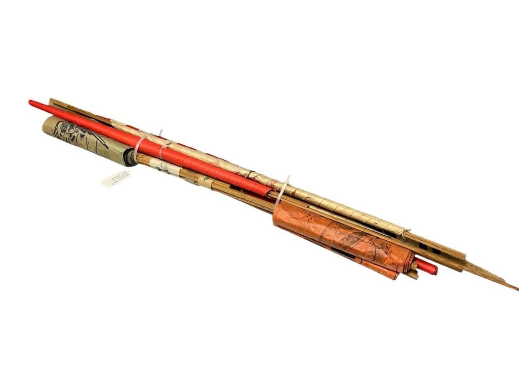 VINTAGE KITES INCLUDING AN AMERICAN EAGLE BOX KITE BY ALOX MANUFACTURING: ALL WITH WOOD INSERTS, SEVERAL BY TOPLITE 29" 