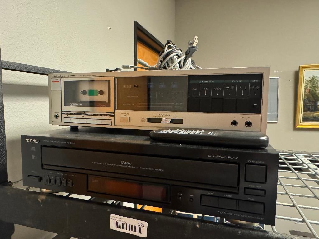 TEAC COMPACT DISC MULTI PLAYER PD-D2610 AND STUDIO STANDARD BY FISHER STEREO CASSETTE DECK - 2