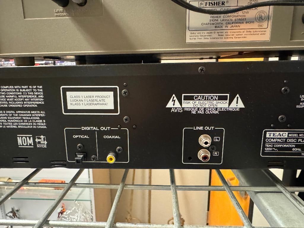 TEAC COMPACT DISC MULTI PLAYER PD-D2610 AND STUDIO STANDARD BY FISHER STEREO CASSETTE DECK - 9