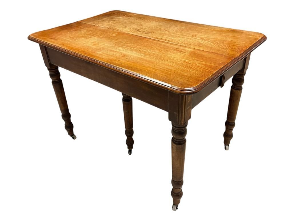ANTIQUE 19TH CENTURY FIVE LEG LOUIS PHILIPPE STYLE WRITING TABLE / DIMINUTIVE FARMHOUSE DINING TA... (1 of 7)