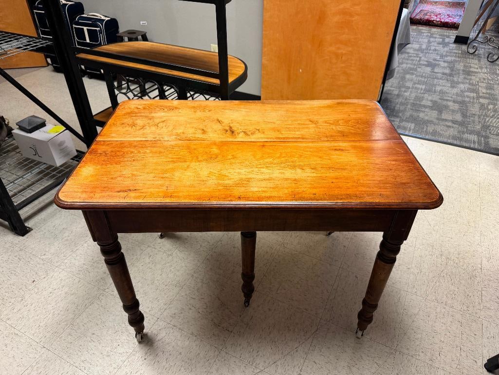 ANTIQUE 19TH CENTURY FIVE LEG LOUIS PHILIPPE STYLE WRITING TABLE / DIMINUTIVE FARMHOUSE DINING TA... - 3