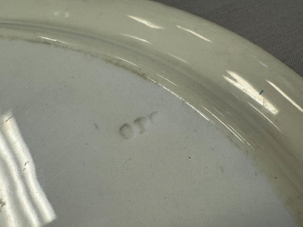 CETEM WARE MALTESE EDWARDIAN ERA BLUE AND WHITE LARGE SEERVING PLATTER - 10