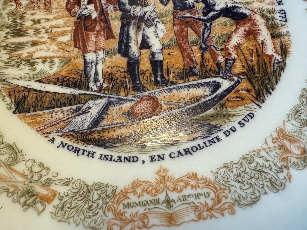 SIX ASSORTED COLLECTOR PLATES WEDGWOODINDEPENDENCE DAY PLATE, LIMOGES PORCELAIN PLATE - 12