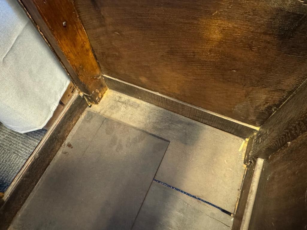 JACOBEAN STYLE HAND CRAFTED DOWRY CHEST CRAFTED FROM QUARTER SAWN OAK WITH FORGED HARDWARE - 9