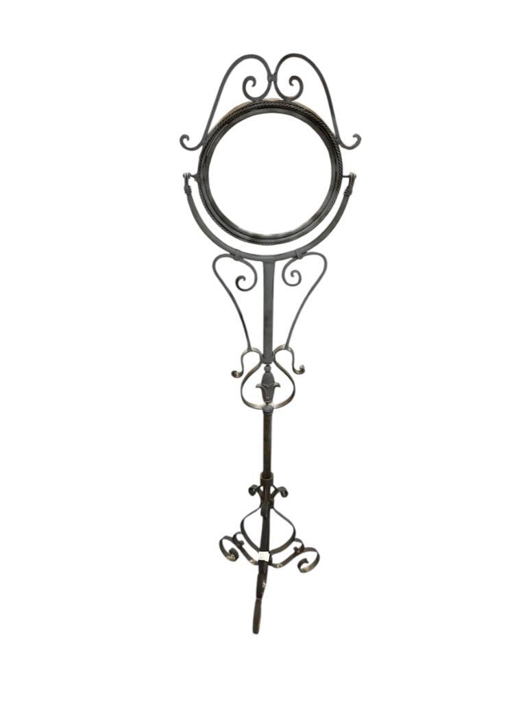 SCROLL IRON STANDING DECORATIVE MIRROR (1 of 7)