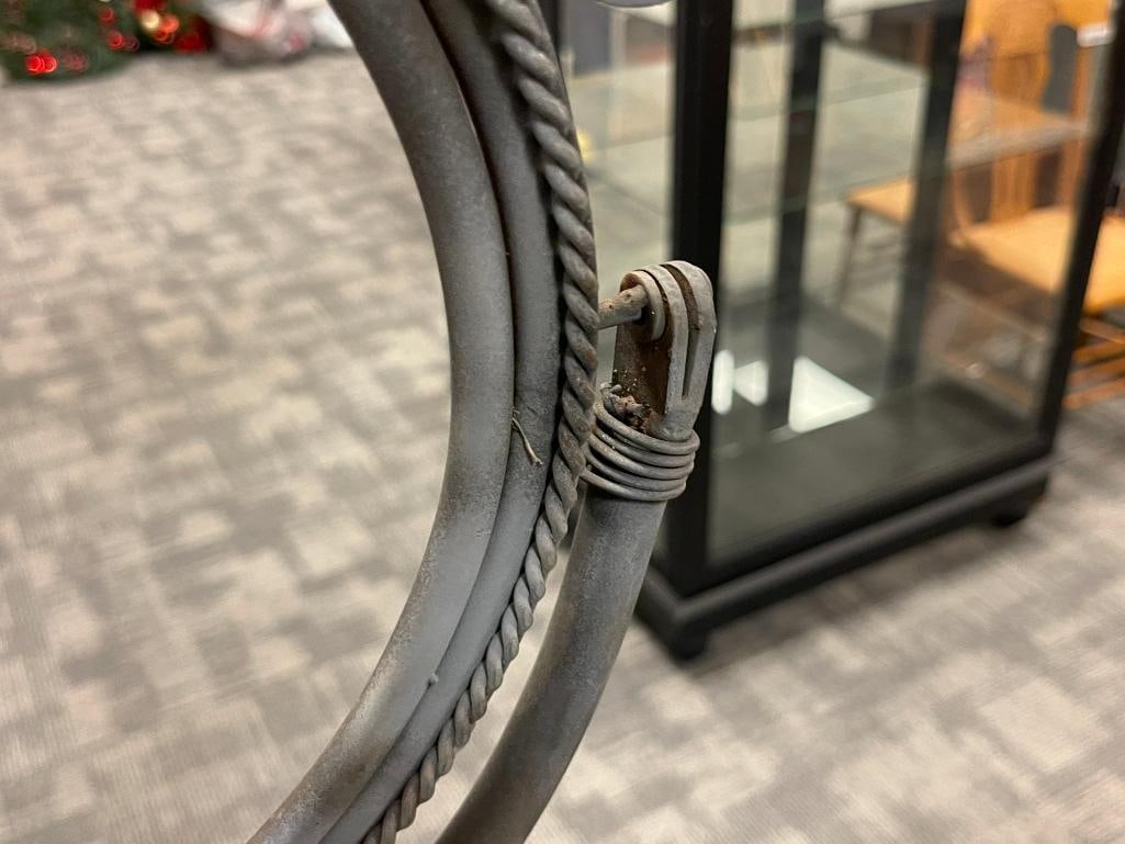 SCROLL IRON STANDING DECORATIVE MIRROR - 5