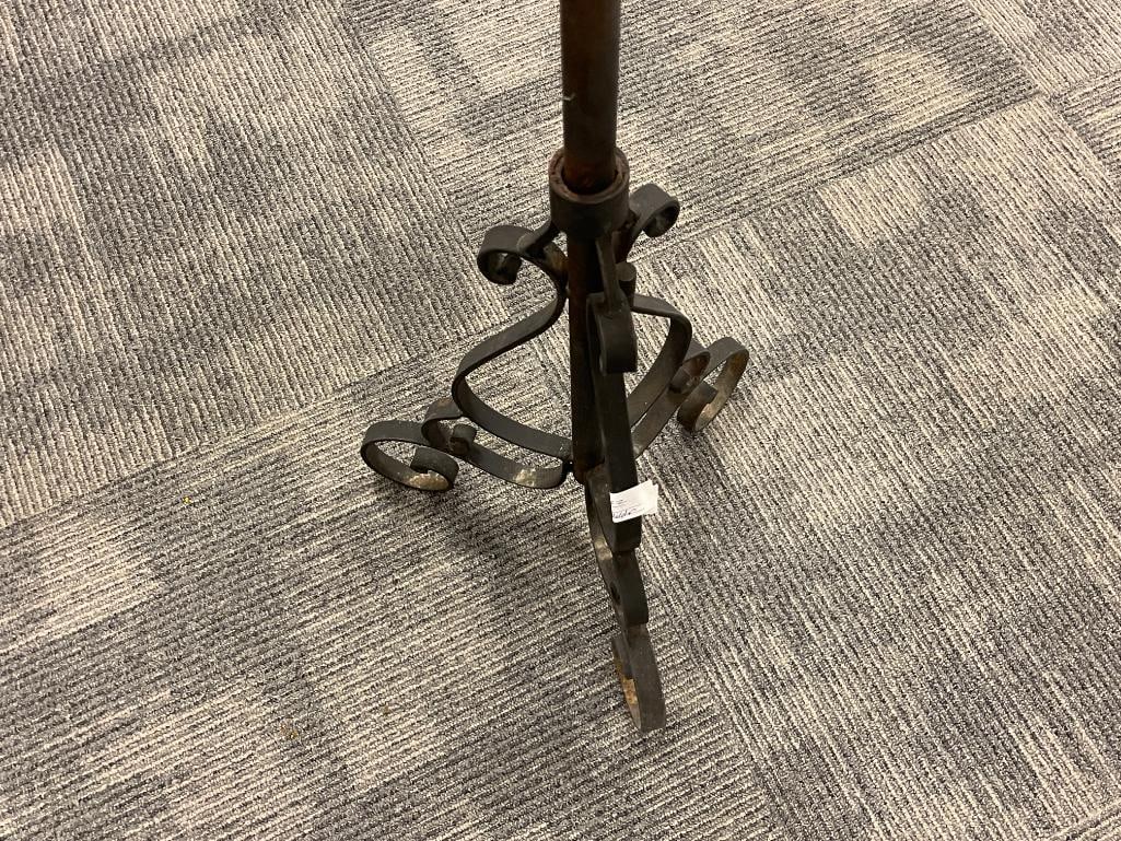 SCROLL IRON STANDING DECORATIVE MIRROR - 6