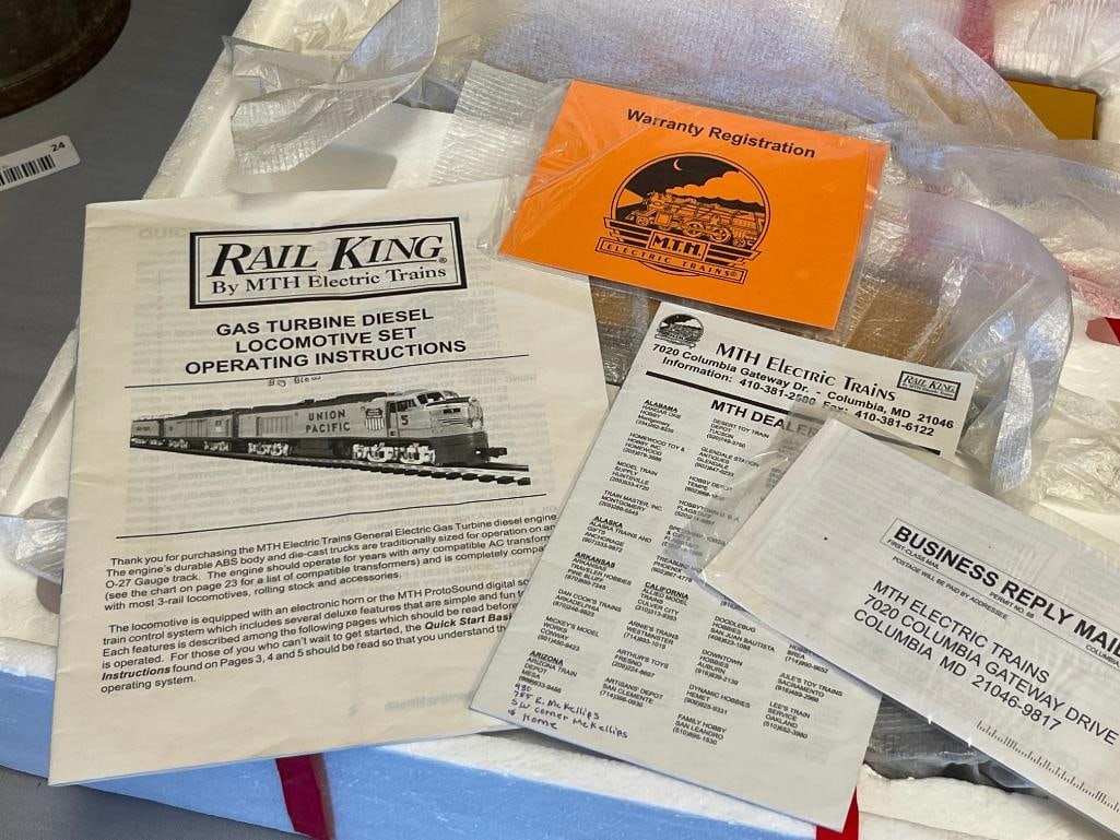 RAIL KING BY MTH TRAINS UNION PACIFIC GAS TURBINE 3-PIECE DIESEL ENGINE SET 30-2009L O SCALE - 16