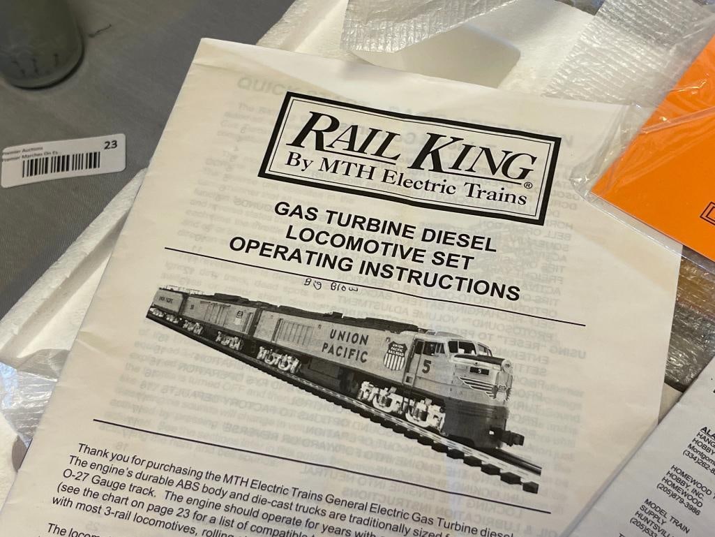 RAIL KING BY MTH TRAINS UNION PACIFIC GAS TURBINE 3-PIECE DIESEL ENGINE SET 30-2009L O SCALE - 4