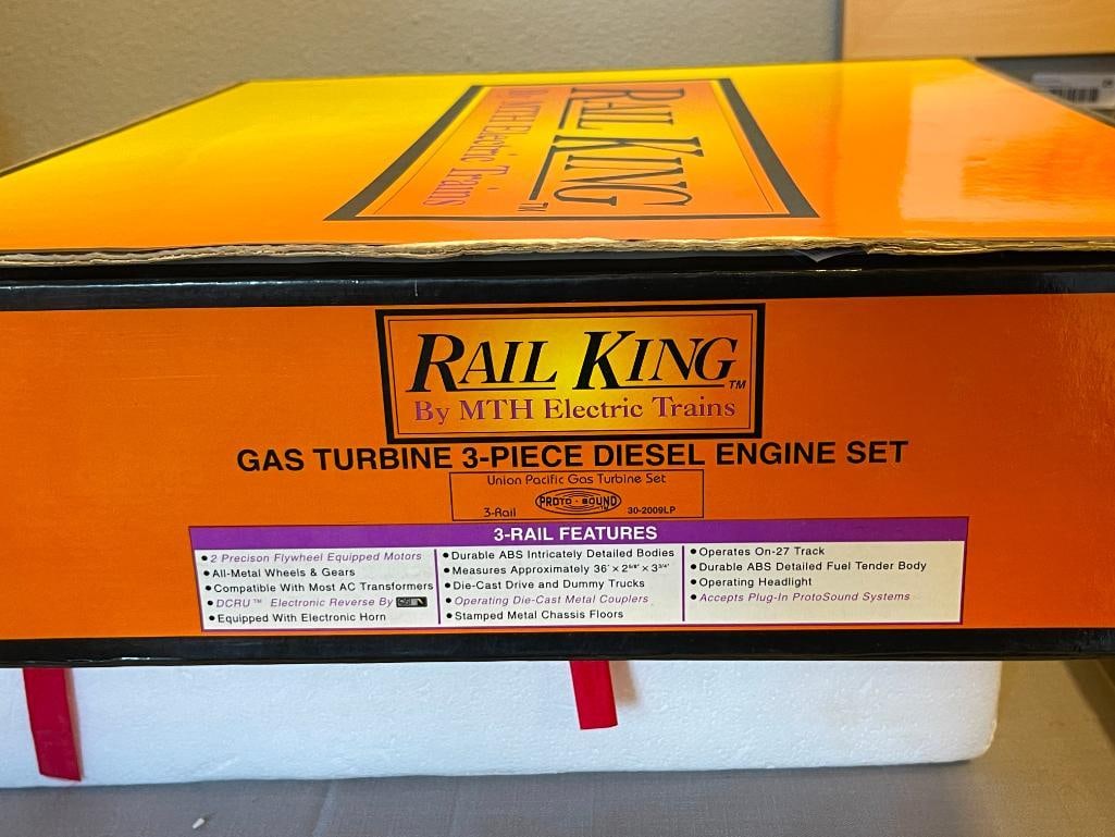 RAIL KING BY MTH TRAINS UNION PACIFIC GAS TURBINE 3-PIECE DIESEL ENGINE SET 30-2009L O SCALE - 7