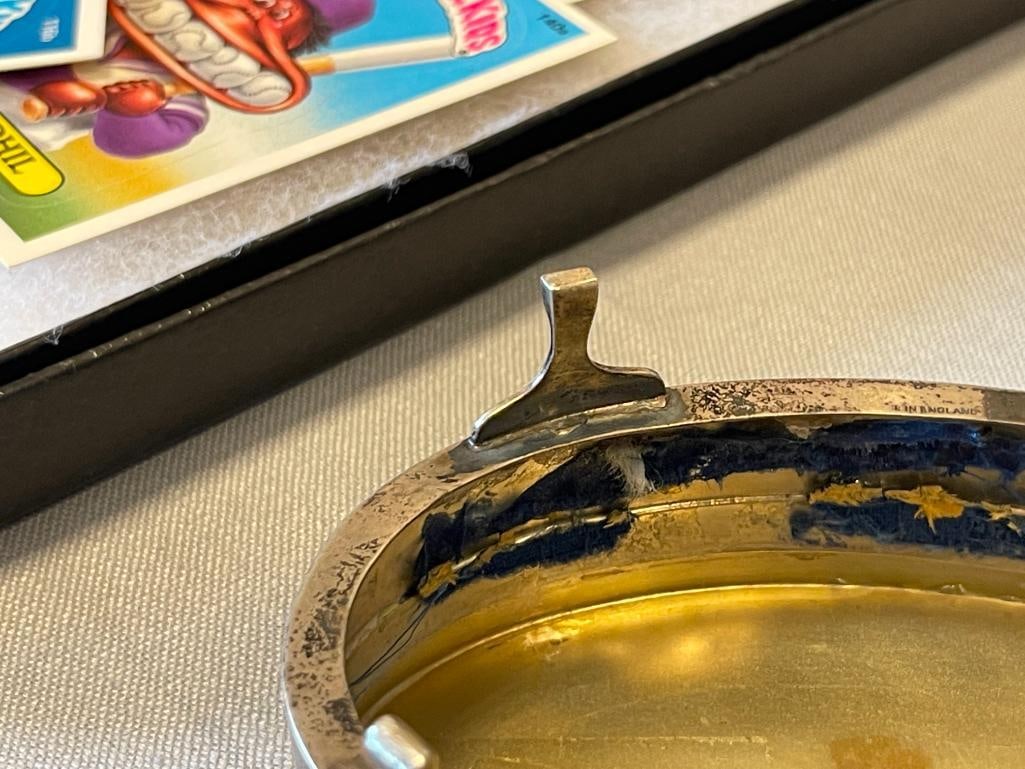 EARLY 20TH CENTURY ENGLISH STERLING SILVER FOOTED JEWELRY CASKET TOTAL WEIGHT 146 GRAMS - 5