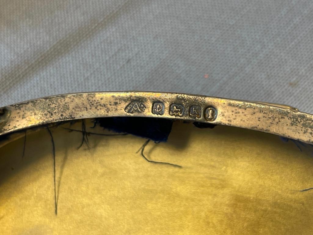 EARLY 20TH CENTURY ENGLISH STERLING SILVER FOOTED JEWELRY CASKET TOTAL WEIGHT 146 GRAMS - 7