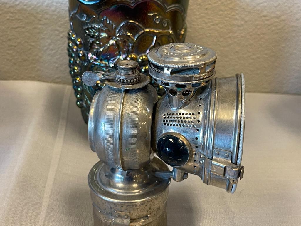 CIRCA 1900'S 20TH CENTURY MANUFACTURING CO. CARBIDE BICYCLE / MOTORCYCLE LAMP - 2