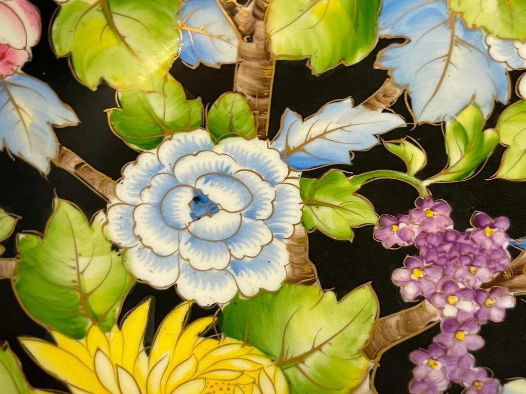 20TH CENTURY HAND PAINTED NIPPON PORCELAIN FOOTED BOWL - 4