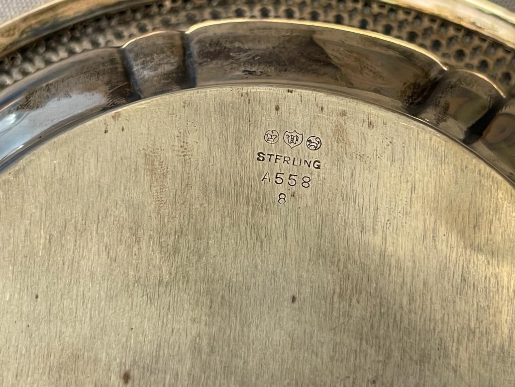 EARLY 20TH CENTURY STERLING SILVER HOLLOWARE BOWL, BASKET, SHOT GLASS, BABY CUP 268 GRAMS - 6