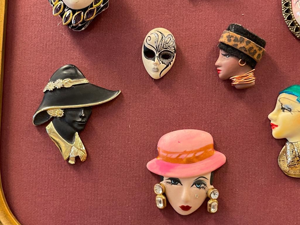 ARTISAN CRAFTED COLLECTION OF MINIATURE MASKS / PORTRAITS IN DIFFERENT MEDIUMS - 4