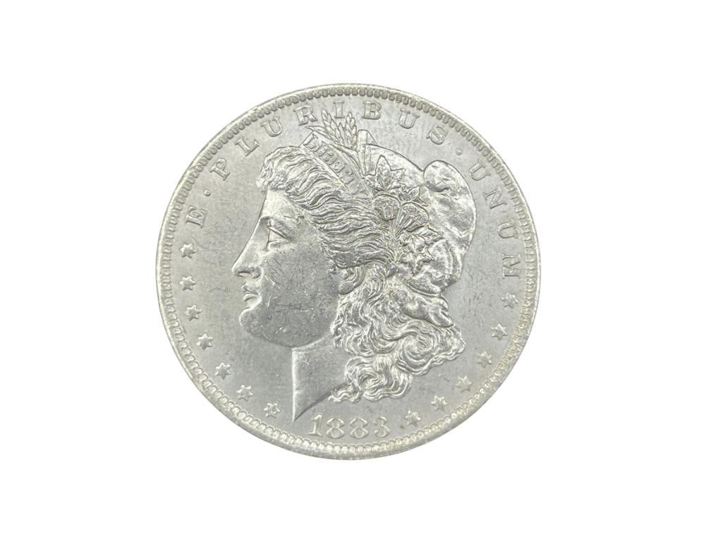 1883-O U.S. MORGAN SILVER DOLLAR BU: 90% SILVER
