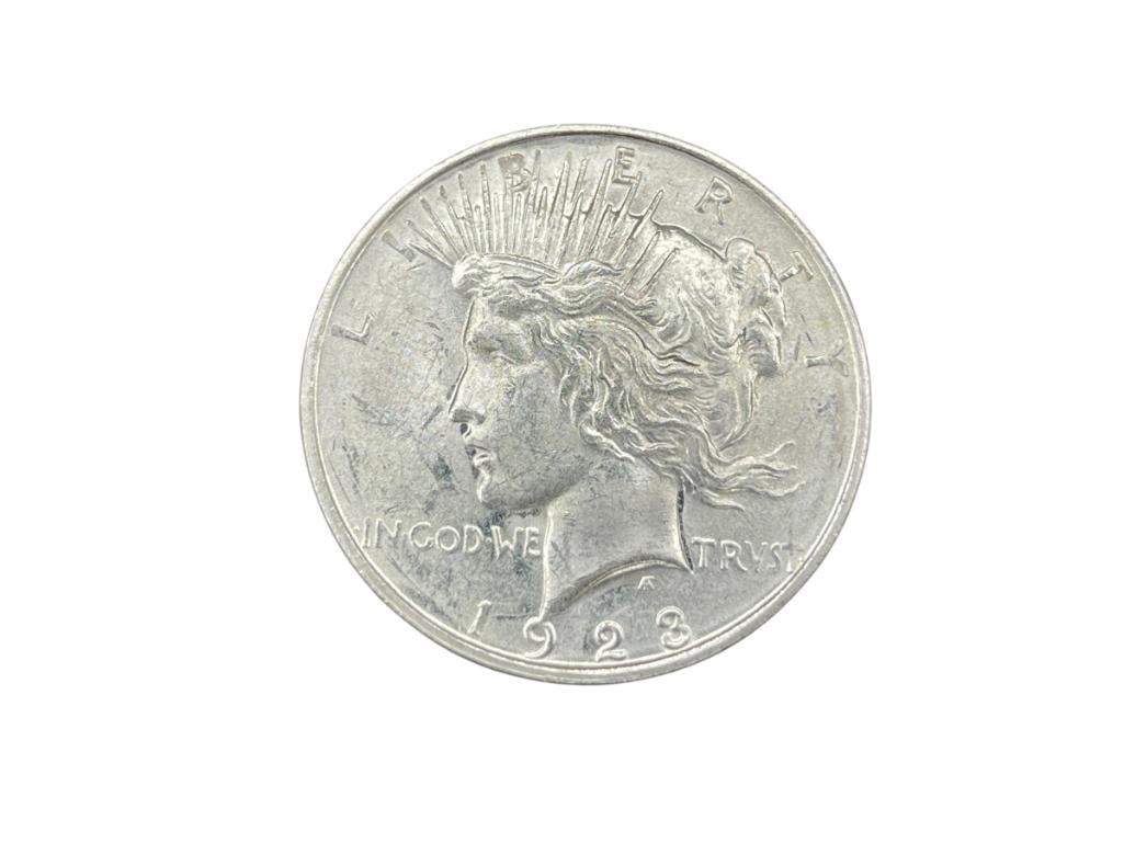 1923-D U.S. PEACE SILVER DOLLAR BU (1 of 6)