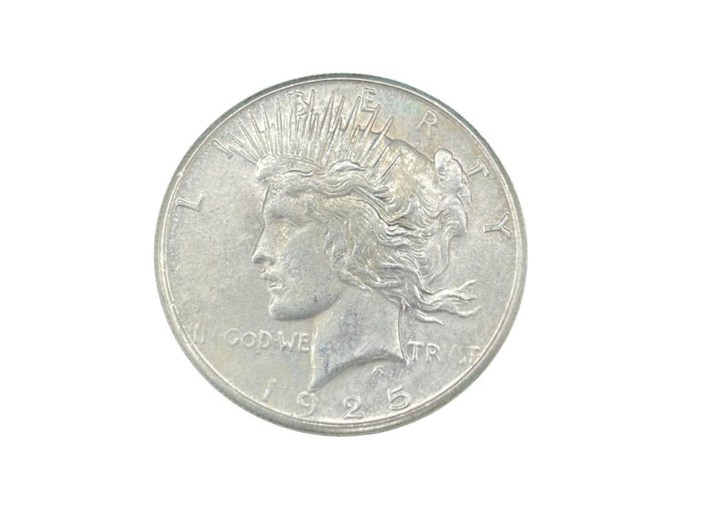 1925-S U.S. PEACE SILVER DOLLAR BU (1 of 7)